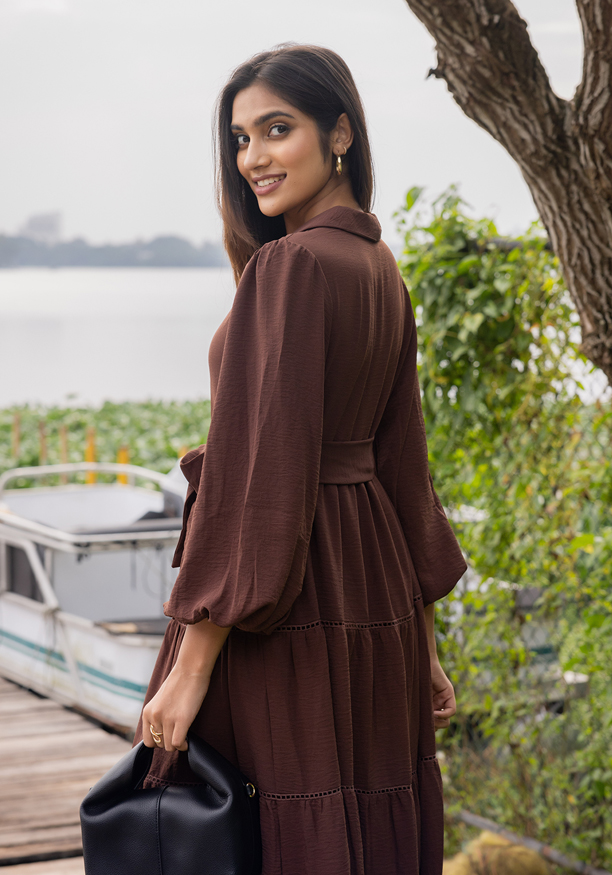 CEFALO BROWN CHIC DRESS